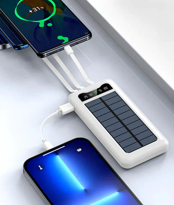 Solar PowerBank | 10000mAh | 4 Built-in cable | Littlekicho