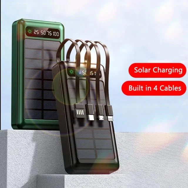 Solar PowerBank | 10000mAh | 4 Built-in cable | Littlekicho